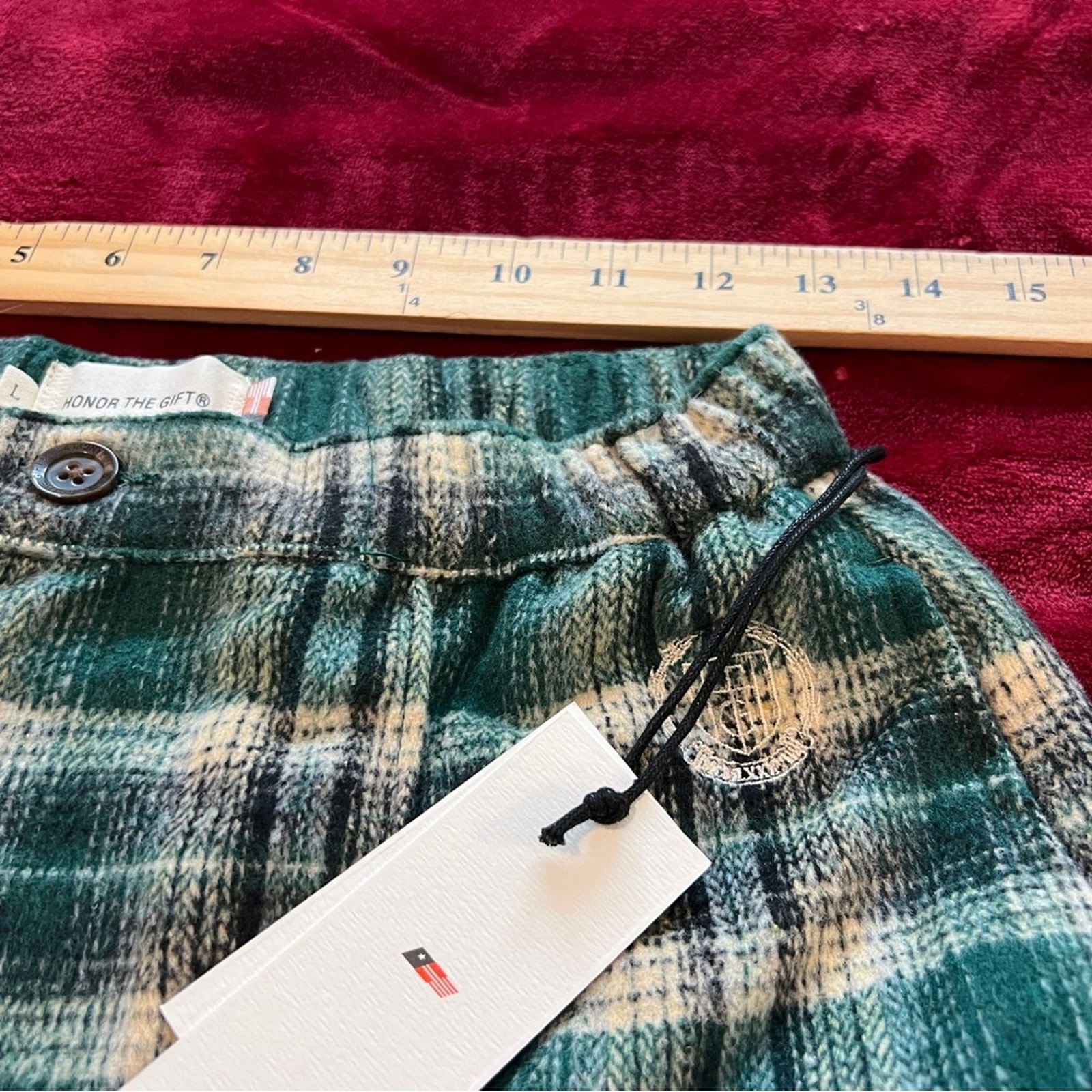 Nwt Honor The Gift Htg Flannel Plaid Wide-Leg Pants Large — image 7 of 8